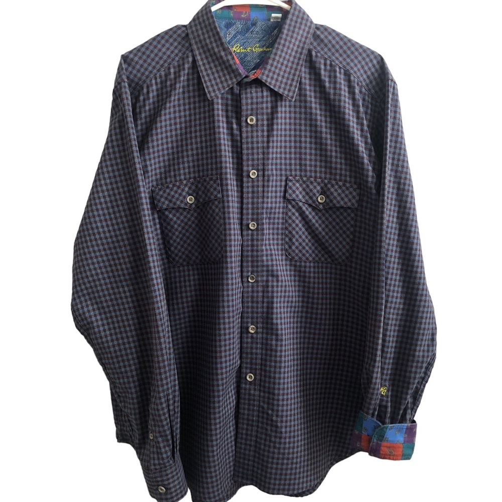 Robert Graham Checked Flip Cuff Shirt Long Sleeve T19
